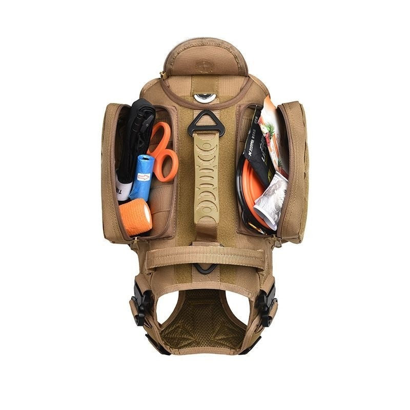 Enhanced MOLLE System Multifunctional Tactical Dog Harness