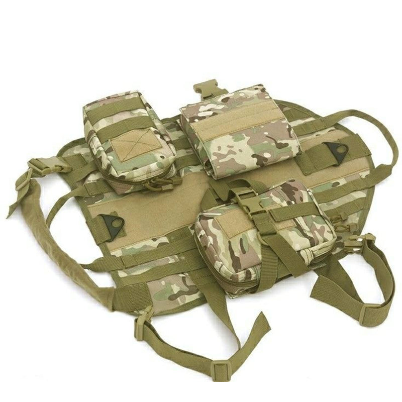 Multifunctional MOLLE Tactical Dog Harness