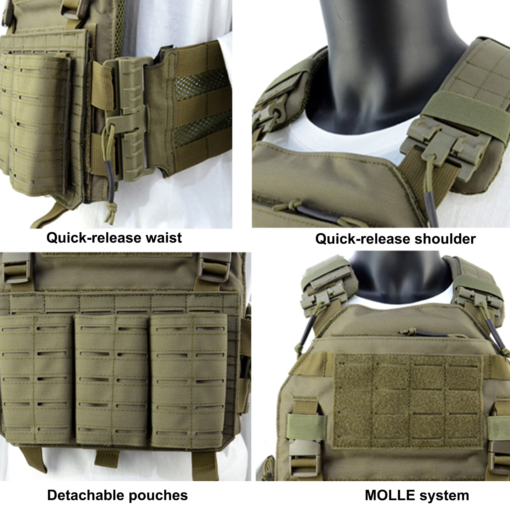 Enhanced Plate Carrier / Modular Tactical Vest – MOLLE System